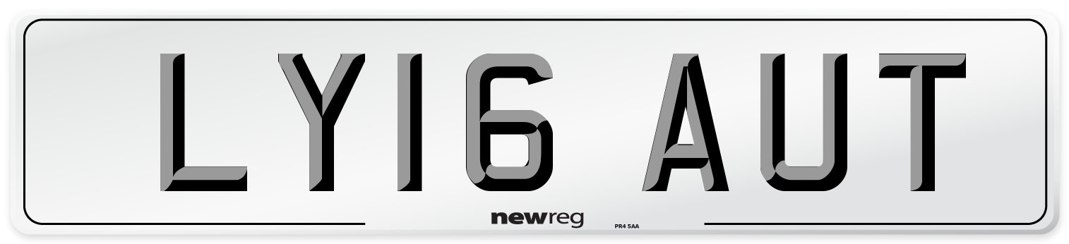 LY16 AUT Number Plate from New Reg